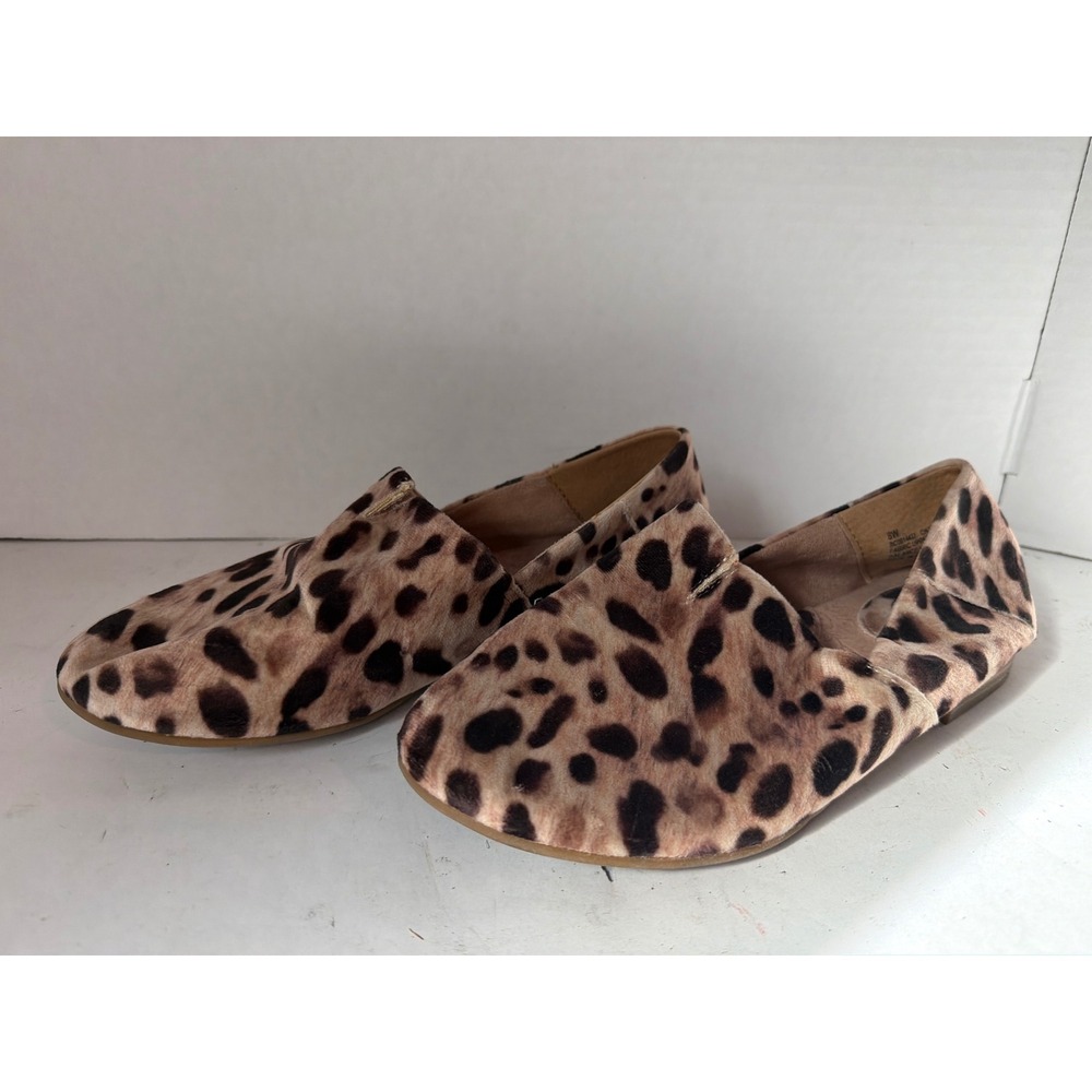 b.o.c. Born Concept Womens Leopard Print Slip On Flats Loafers BC0014437 8W